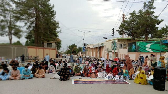 Families of missing persons protest against extra judicial executions in Balochistan. Photo: social media